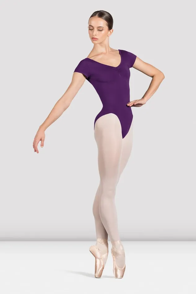 Basics Bloch Adult Ladies Penny Cap Sleeve Leotard Aubergine