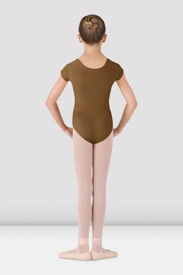 Basics Bloch Children Girls Dujour Cap Sleeve Leotard Almond