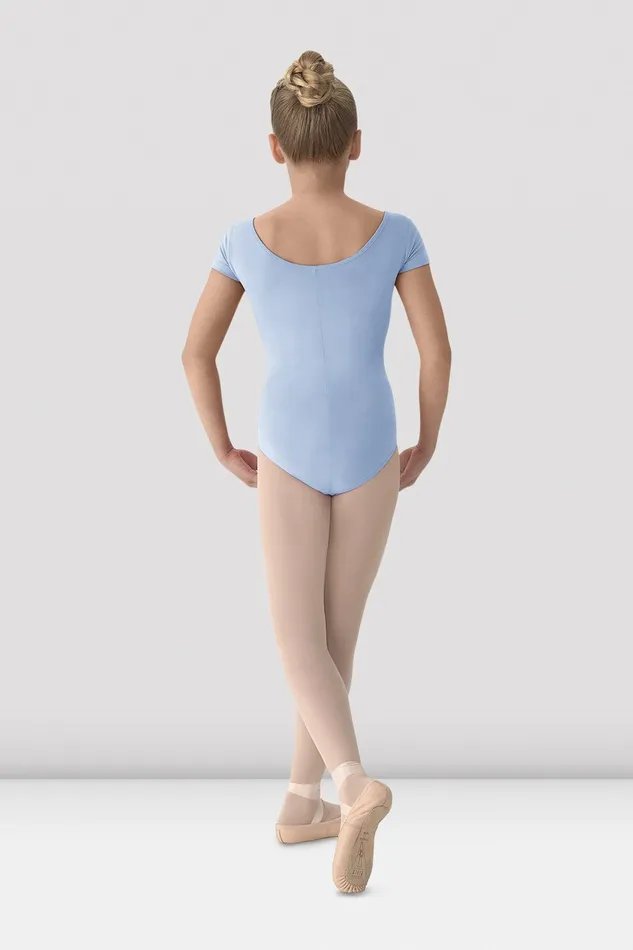 Basics Bloch Children Girls Mirella Classic Short Sleeve Leotard Light Blue Basics Bloch Children Girls Mirella Classic Short Sleeve Leotard Light Blue