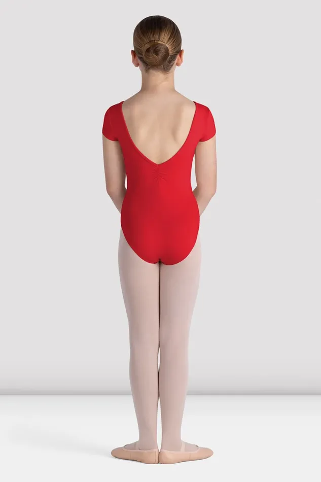 Basics Children Girls Piper Cap Sleeve Leotard Red Bloch