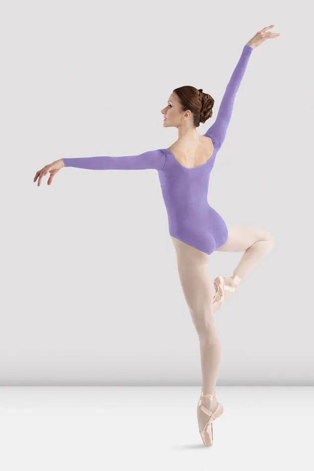 Basics Ladies Premier Long Sleeve Leotard Lavender Bloch Adult