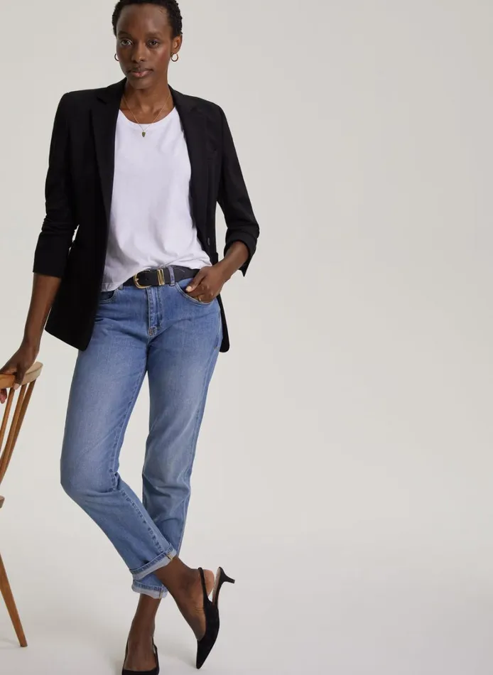 Baukjen Baukjen Organic Cotton Boyfriend Jeans Pale Indigo Wash Clothing