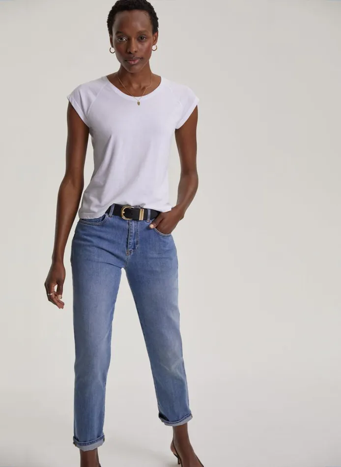 Baukjen Baukjen Organic Cotton Boyfriend Jeans Pale Indigo Wash Clothing