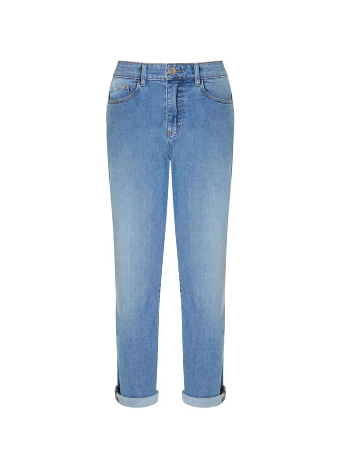 Baukjen Baukjen Organic Cotton Boyfriend Jeans Pale Indigo Wash Clothing