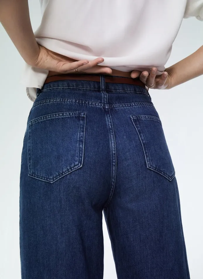 Baukjen BaukjenOrganic Wide Leg Jeans Mid Indigo Clothing