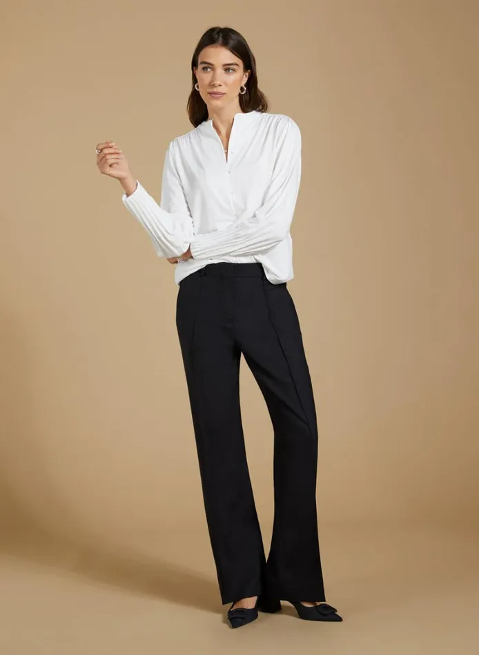 Baukjen Caroline Button Detail Blouse Pure White Clothing
