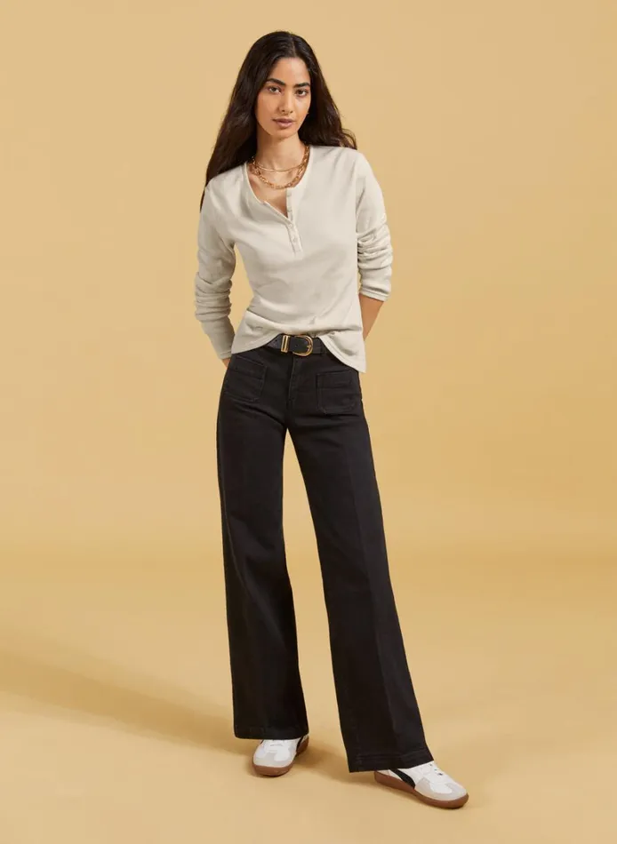 Baukjen Lou Organic Cotton Jeans Caviar Black Clothing