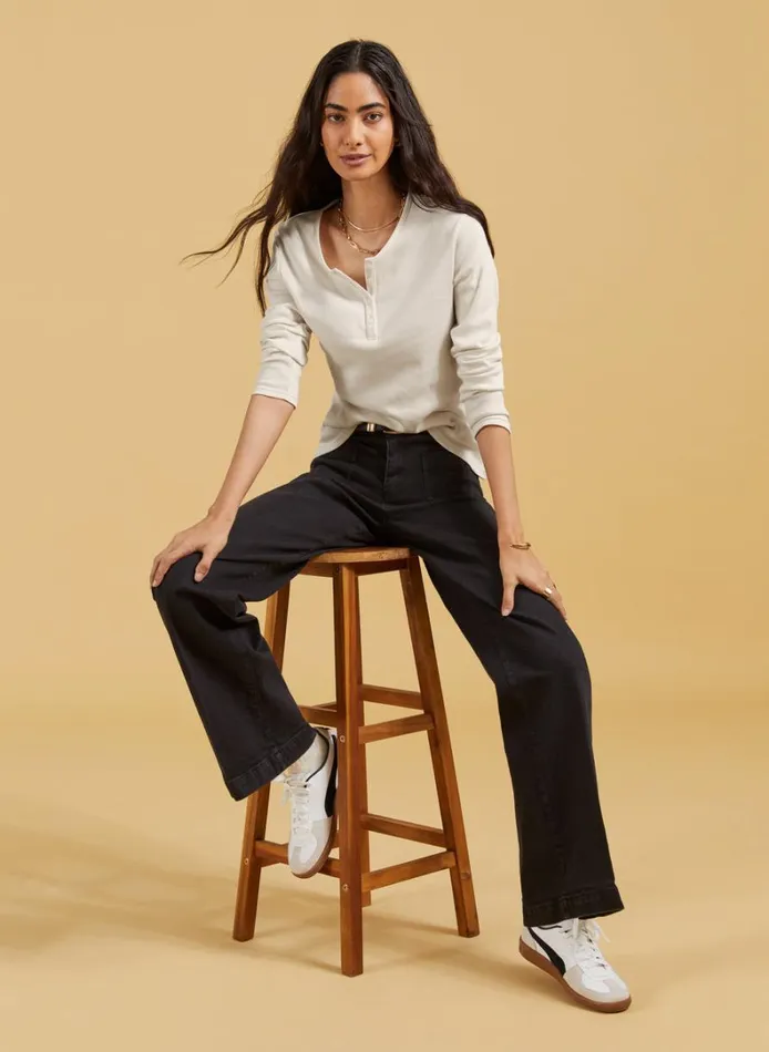 Baukjen Lou Organic Cotton Jeans Caviar Black Clothing
