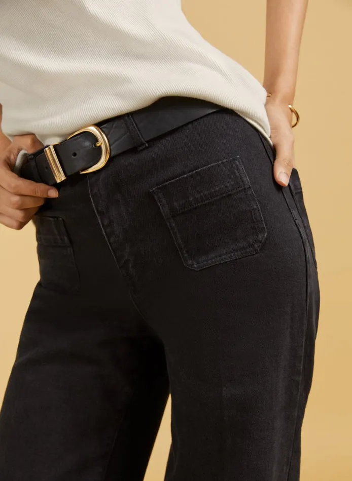 Baukjen Lou Organic Cotton Jeans Caviar Black Clothing