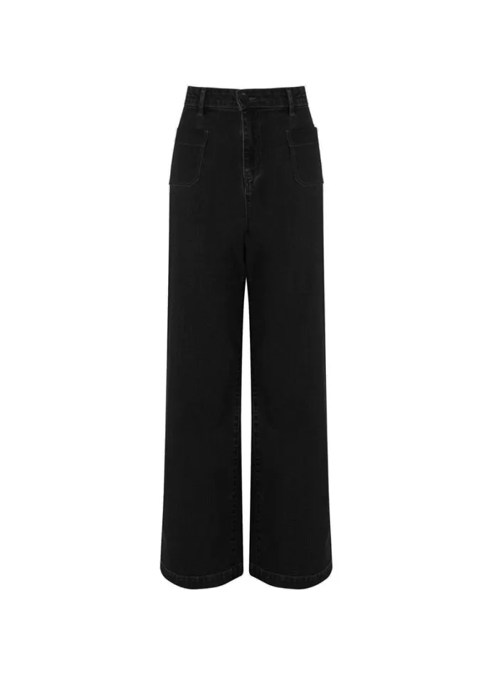 Baukjen Lou Organic Cotton Jeans Caviar Black Clothing