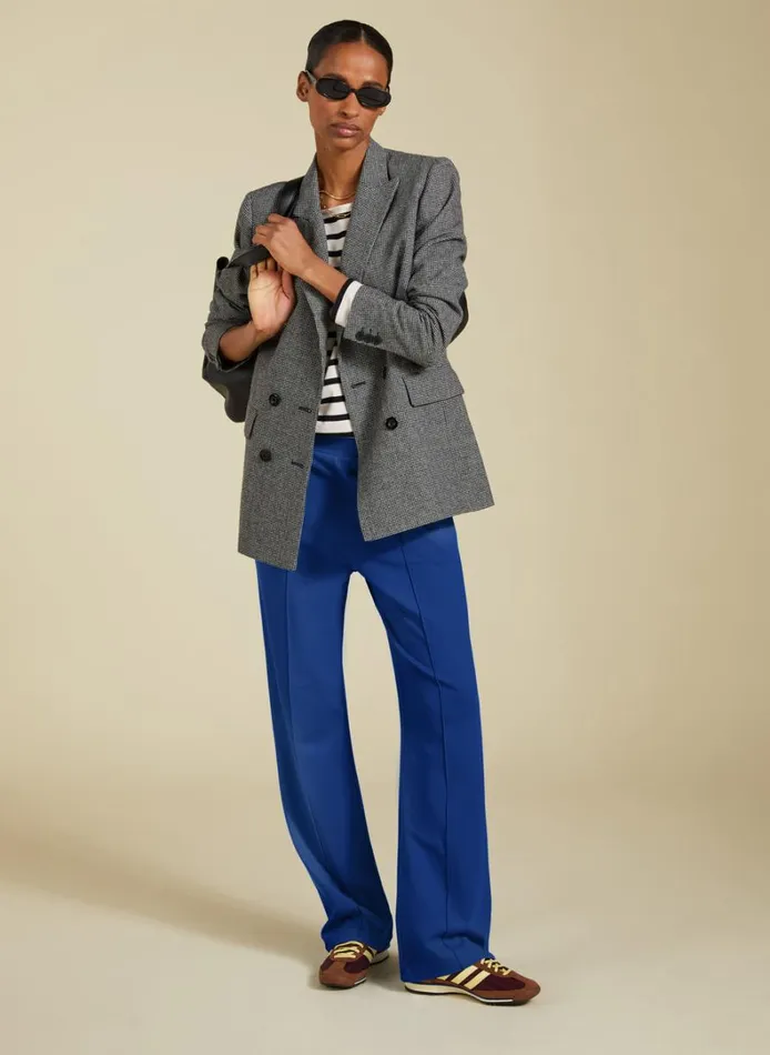Baukjen Marian Ponte Wide Leg Trousers Royal Blue Clothing