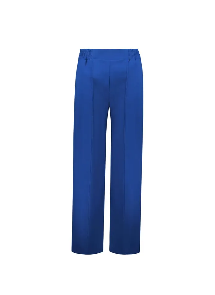 Baukjen Marian Ponte Wide Leg Trousers Royal Blue Clothing
