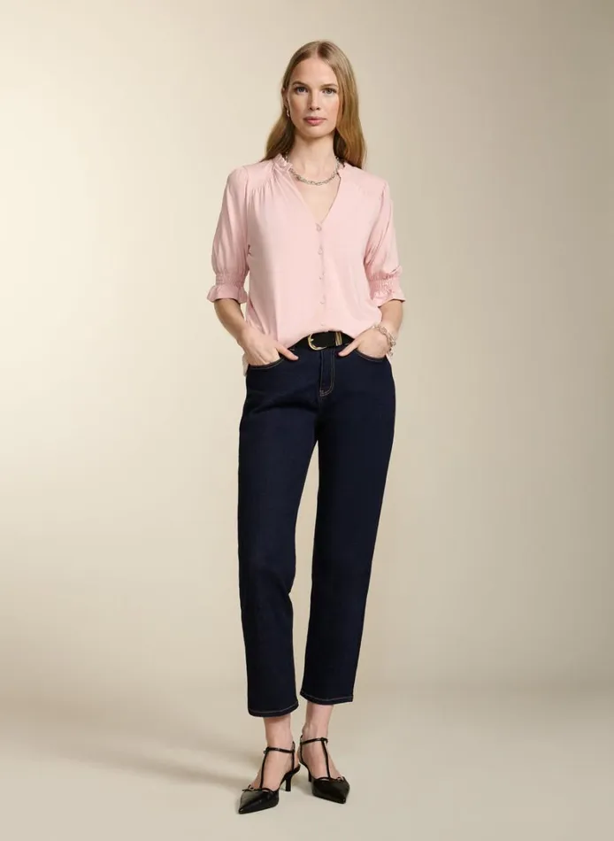 Baukjen Noa Short Sleeve Blouse Powder Pink Clothing