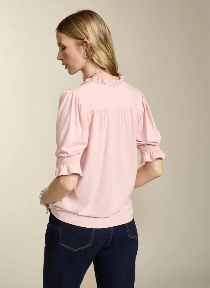 Baukjen Noa Short Sleeve Blouse Powder Pink Clothing
