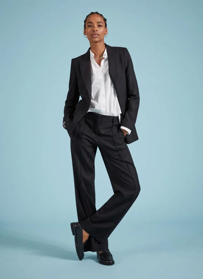 Baukjen Skye Responsible Pure Wool Trousers Caviar Black Clothing