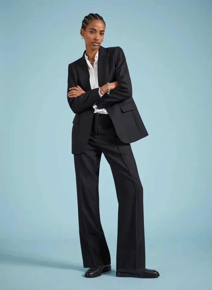 Baukjen Skye Responsible Pure Wool Trousers Caviar Black Clothing