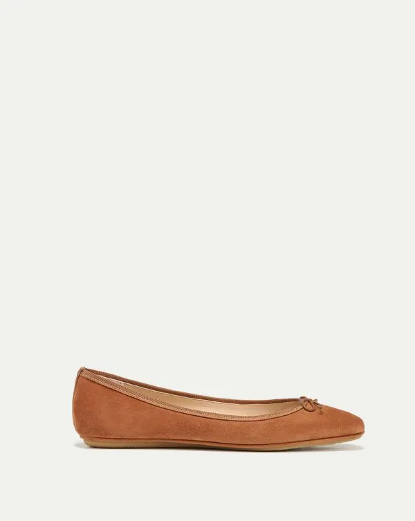 Beatrix Suede Ballet Flat Hazelwood Women Veronica Beard Shoes