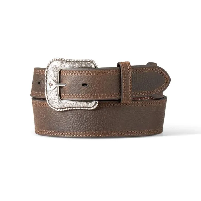 Belts Men Ariat Solid Distressed Leather Belt Brown
