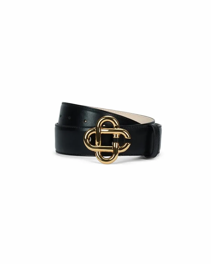 Belts Men Casablanca Paris Black CC Logo Buckle Belt