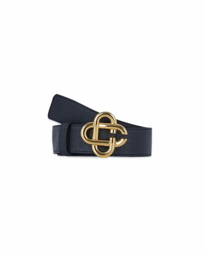 Belts MenWomen Casablanca Paris Black Leather CC Logo Buckle Belt