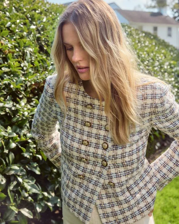 Bentley Tweed Jacket Ivoryandcamel Women Veronica Beard Jackets and Outerwear Bentley Tweed Jacket Ivoryandcamel Women Veronica Beard Jackets and Outerwear