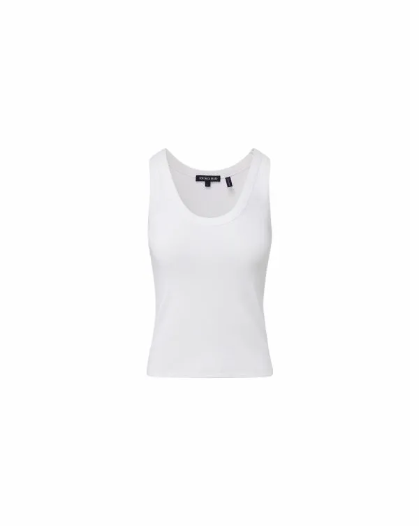 Birke Scoopneck Tank Top White Women Veronica Beard Tops Birke Scoopneck Tank Top White Women Veronica Beard Tops
