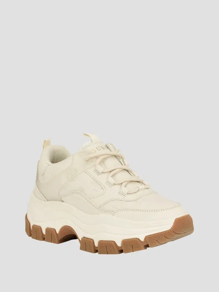Bisun Signature Peony Sneakers Ivory 150 Women Sneakers GUESS