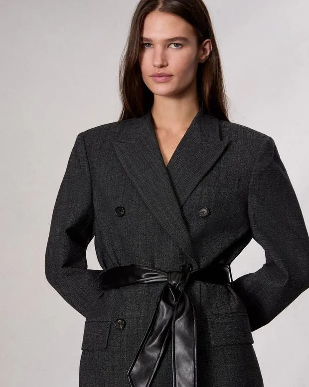 Blazers and Vests rag and bone Women Virginia Plaid Blazer Black