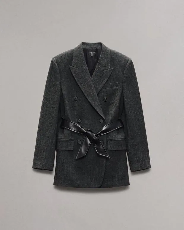 Blazers and Vests rag and bone Women Virginia Plaid Blazer Black