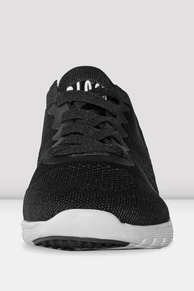 Bloch Adult Omnia Lightweight Knited Sneakers Black Mesh Knit Adult Dance Sneakers