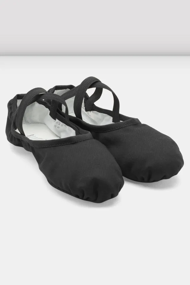 Bloch Ballet Children Childrens Performa Stretch Canvas Ballet Shoes Black Canvas