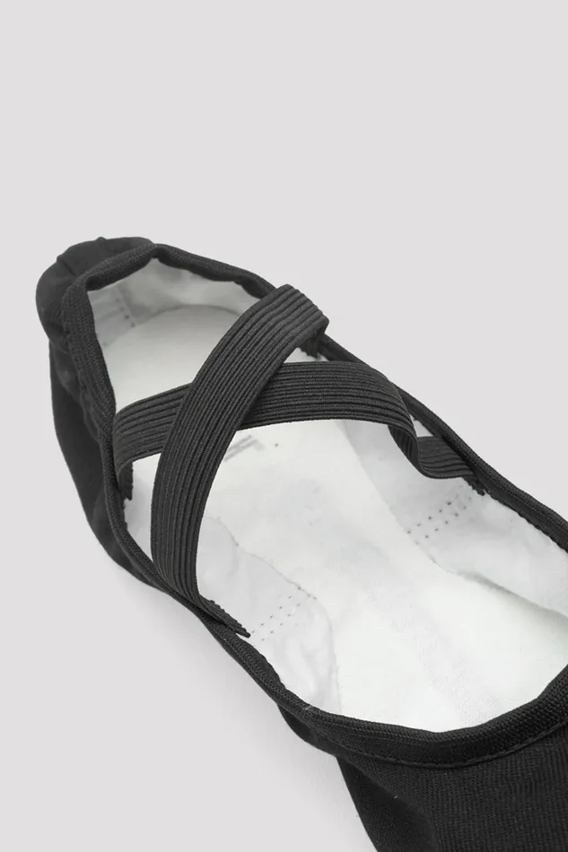 Bloch Ballet Children Childrens Performa Stretch Canvas Ballet Shoes Black Canvas