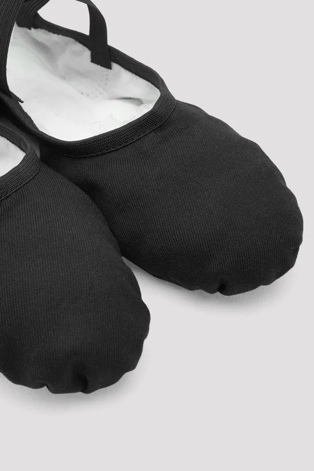 Bloch Ballet Children Childrens Performa Stretch Canvas Ballet Shoes Black Canvas