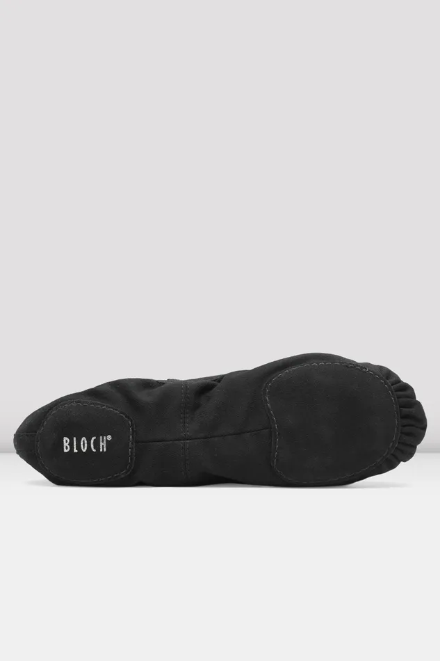 Bloch Ballet Children Childrens Performa Stretch Canvas Ballet Shoes Black Canvas