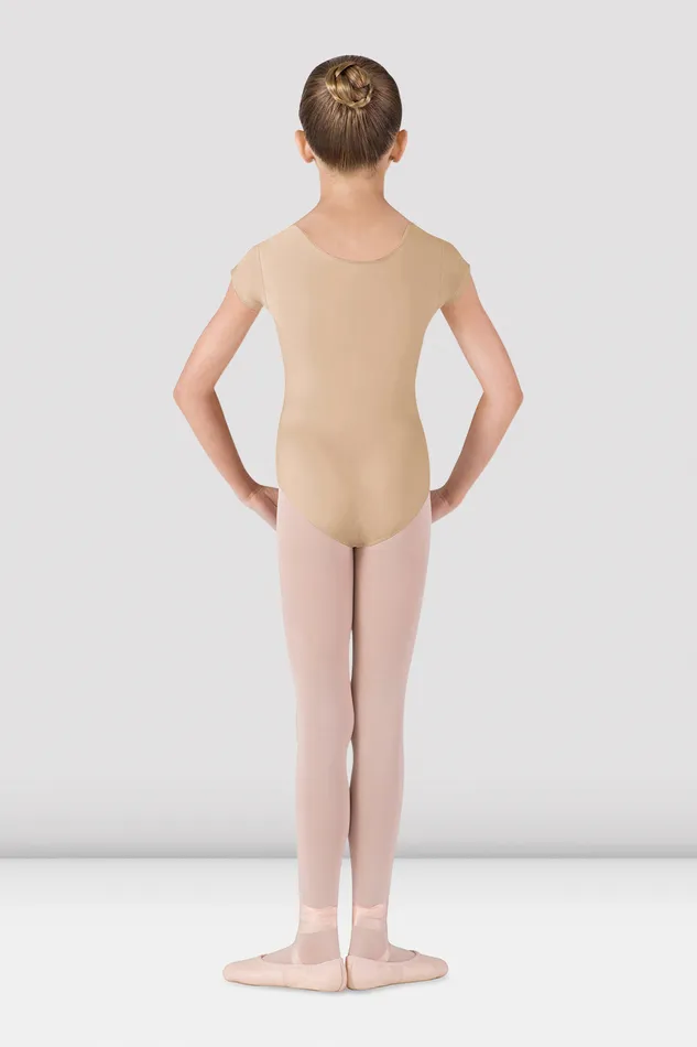 Bloch Girls Dujour Cap Sleeve Leotard Sand Children Leotards