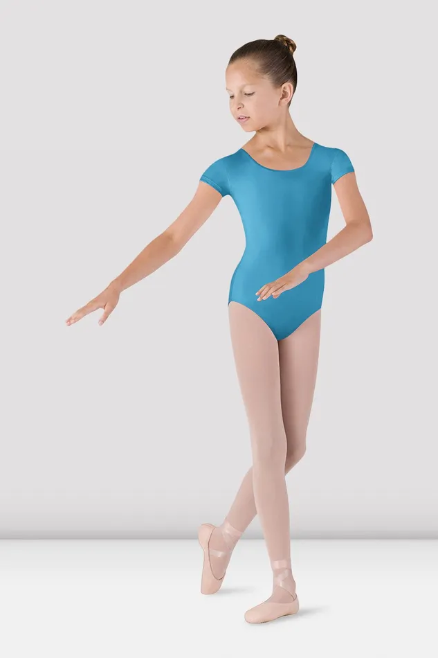 Bloch Girls Dujour Cap Sleeve Leotard Turquoise Children Leotards