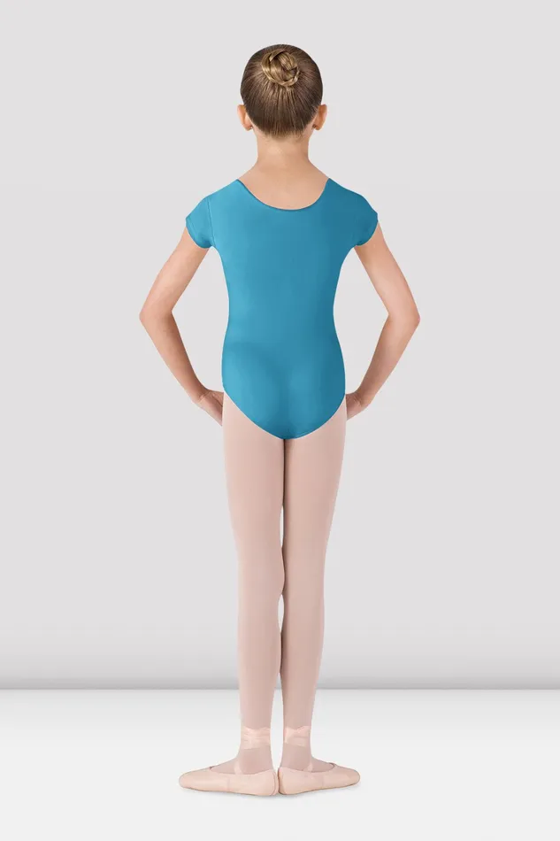 Bloch Girls Dujour Cap Sleeve Leotard Turquoise Children Leotards