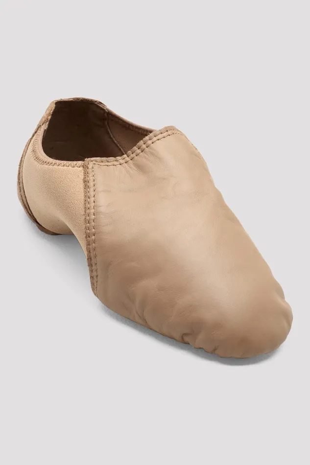 Bloch Jazz Children Childrens Spark Leather and Neoprene Jazz Shoes Tan Leather
