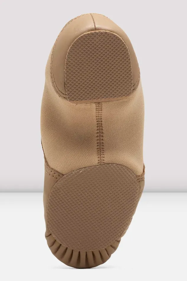 Bloch Jazz Children Childrens Spark Leather and Neoprene Jazz Shoes Tan Leather
