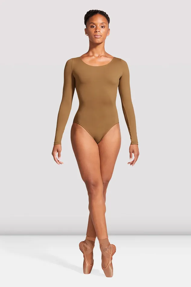 Bloch Ladies Lepsi Long Sleeve Leotard Almond Adult Leotards