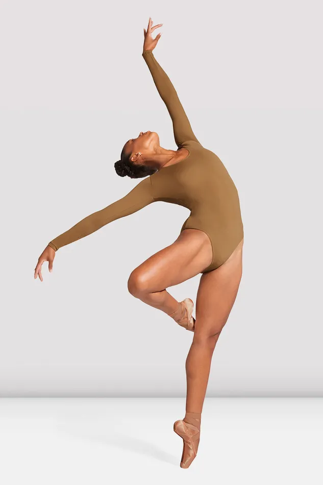 Bloch Ladies Lepsi Long Sleeve Leotard Almond Adult Leotards