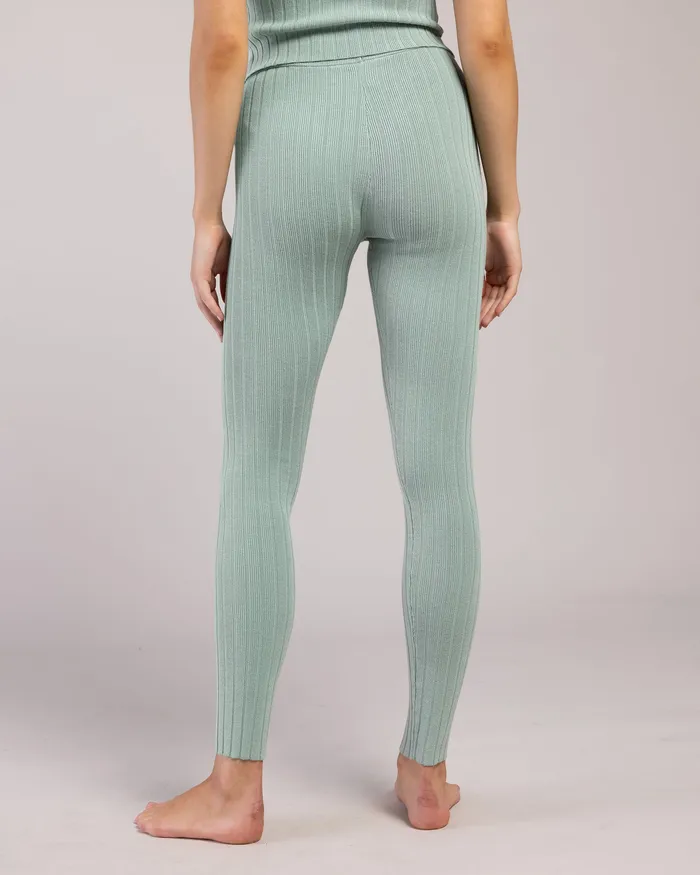Bloch Leggings Adult Rib Lounge Full Length Legging Sage Rib