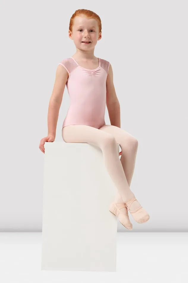 Bloch Leotards Children Girls Mirella Paisley Cap Sleeve Leotard Pink