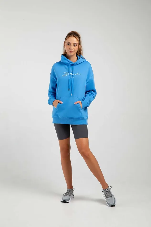 Bloch Tops Adult OffDuty Terry Longline Hoodie Azure Blue