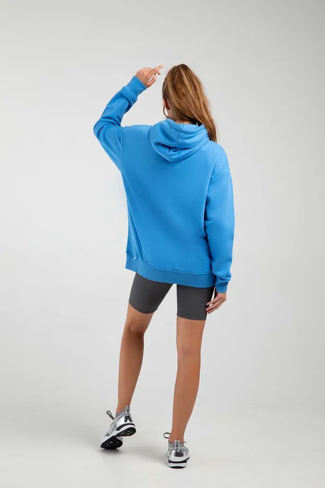 Bloch Tops Adult OffDuty Terry Longline Hoodie Azure Blue