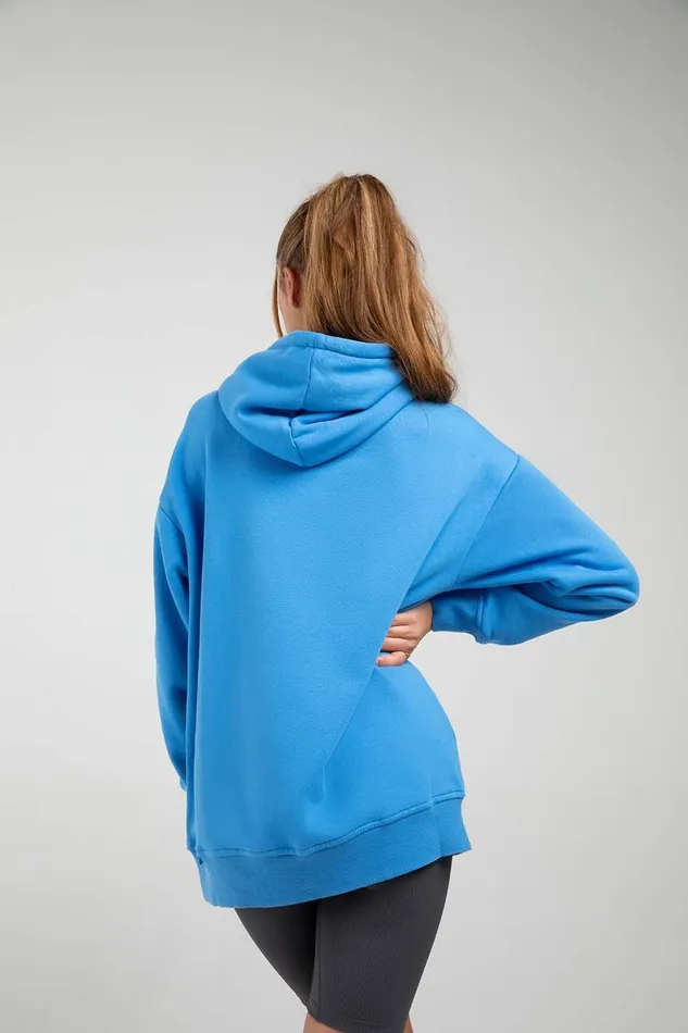 Bloch Tops Adult OffDuty Terry Longline Hoodie Azure Blue