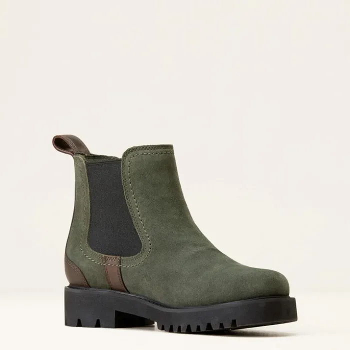 Booties Women Ariat Wexford Lug Waterproof Chelsea Boot Forest Night