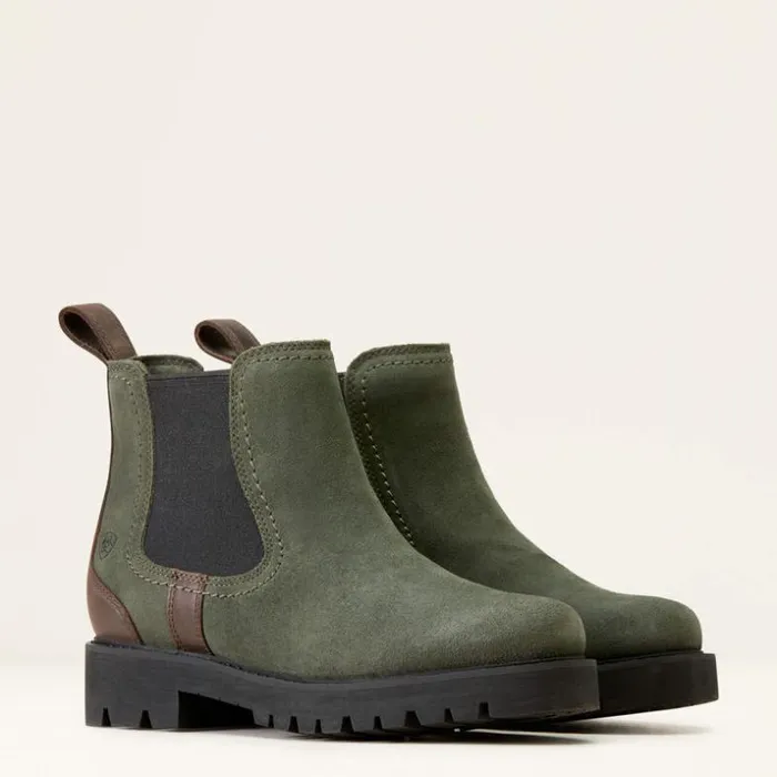 Booties Women Ariat Wexford Lug Waterproof Chelsea Boot Forest Night