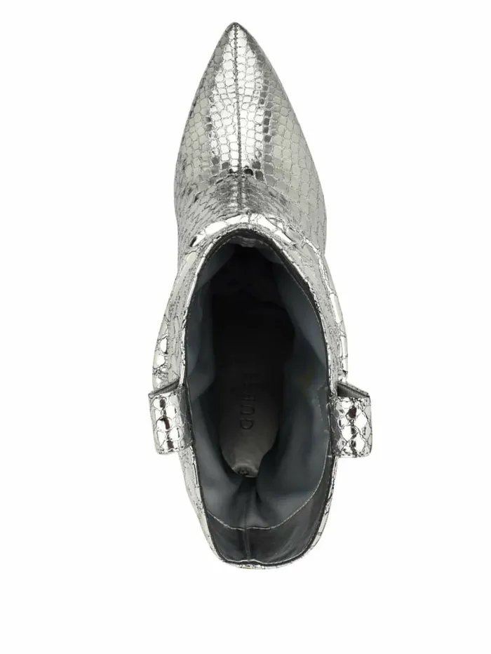 Boots and Booties GUESS Women Benisa Western Slouch Booties Silver 040 Boots and Booties GUESS Women Benisa Western Slouch Booties Silver 040
