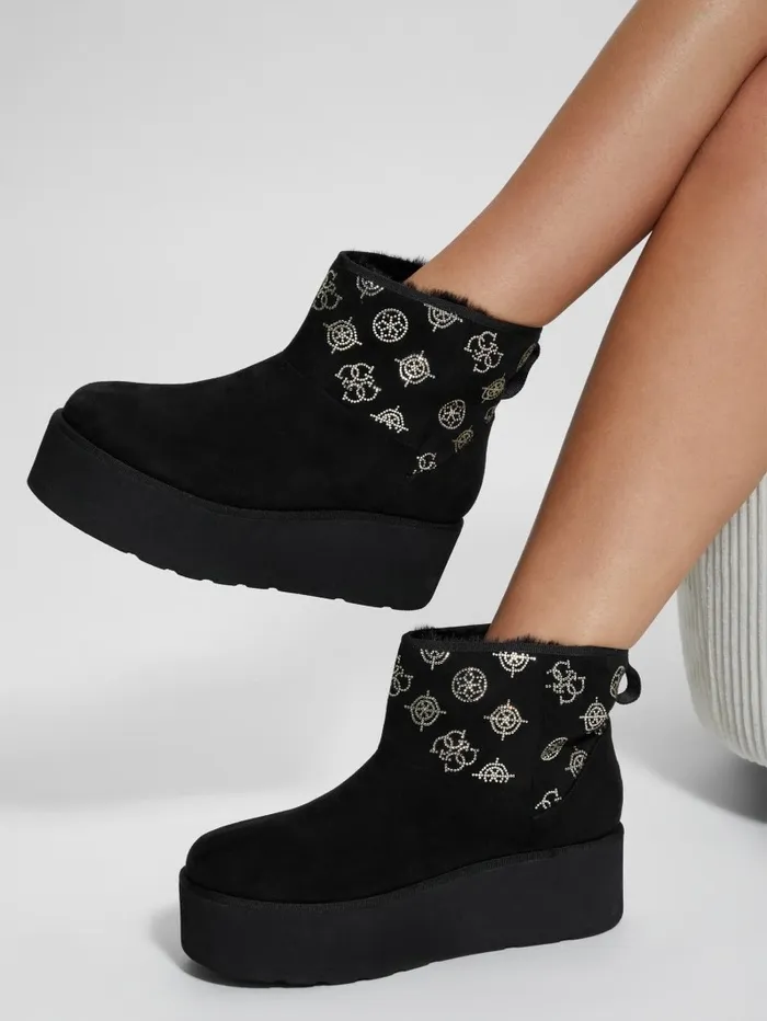 Boots and Booties GUESS Women Jilla Platform FauxSuede Booties Black 001 Boots and Booties GUESS Women Jilla Platform FauxSuede Booties Black 001